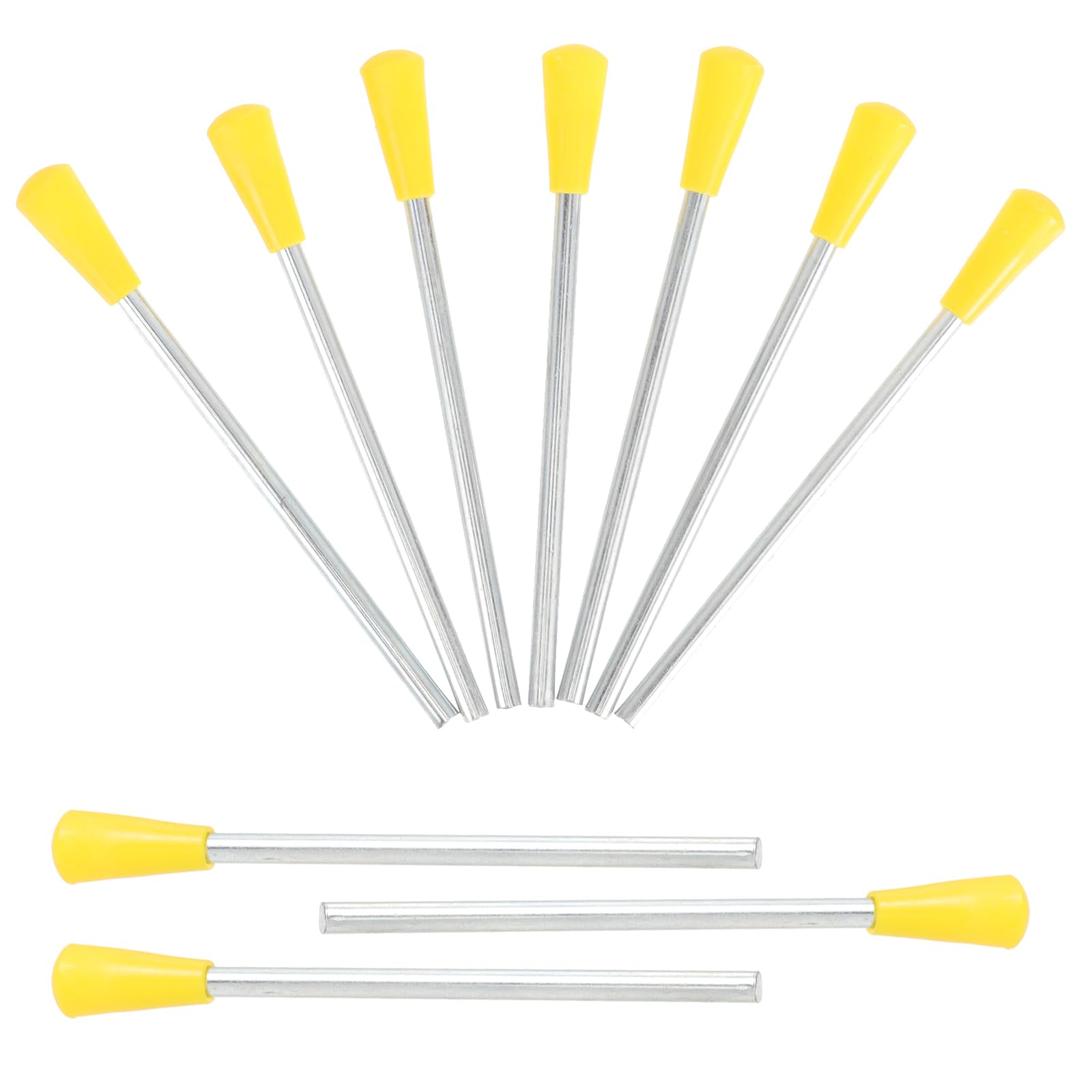VICASKY 10 Palos de Hierro Triangulares, bateadores Triangulares de percusión de Metal, golpeadores de Metal para Instrumentos de percusión de Mano Triangulares, Triangular para Instrumentos