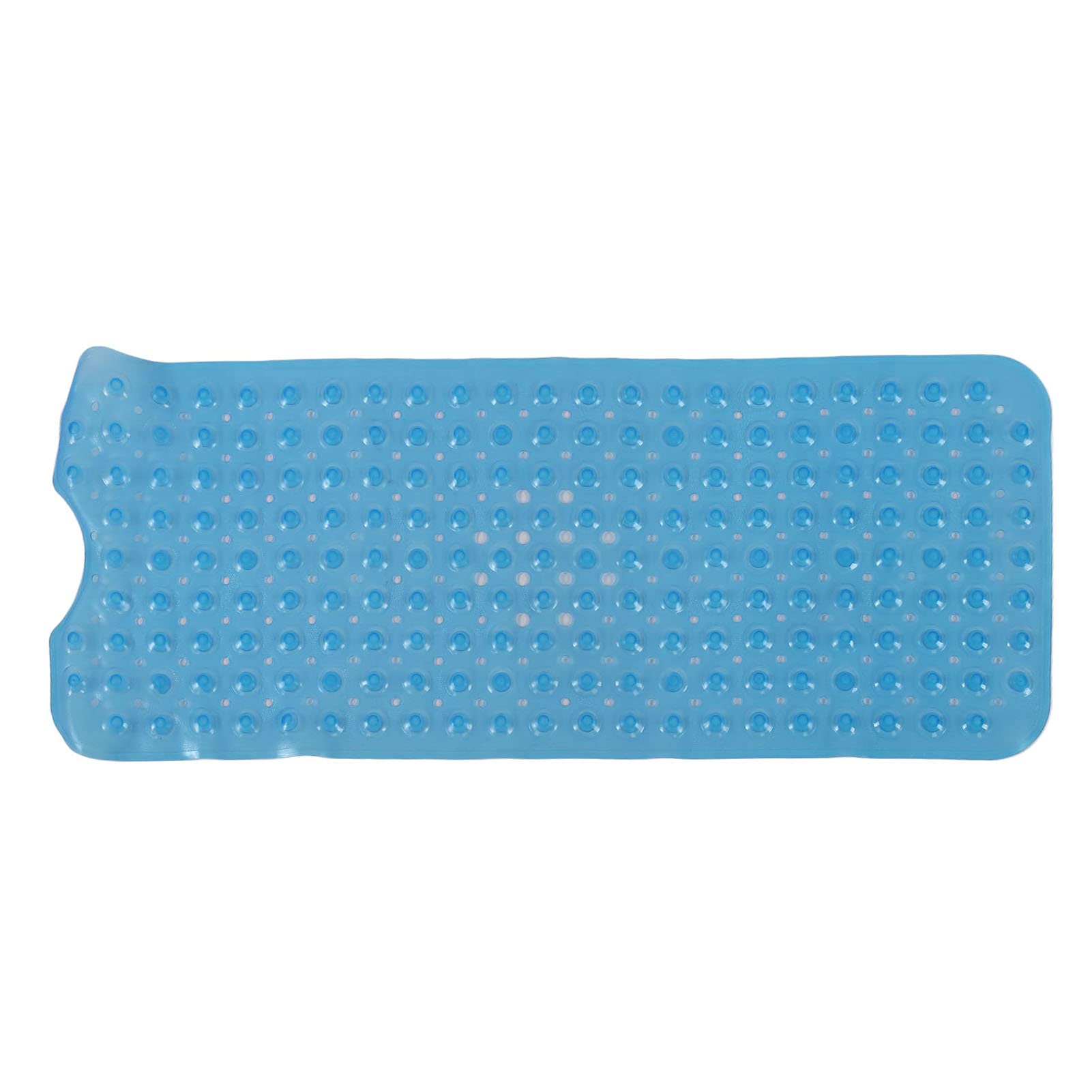 Tapis de Bain, Tapis de Sol 100 x 40 cm, PVC Super épais, Doux, Flexible, antidérapant, Ventouse, Massage aux Galets, antibactérien, Facile à Nettoyer, pour Salle de (Bleue)