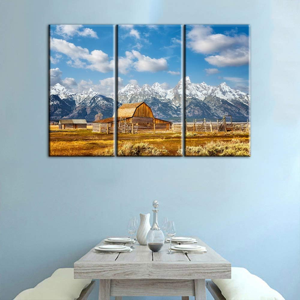Room Decorations for Living Room Native American Wall Art 3 Piece Canvas Country Paintings Cabin Artwork for Walls Modern Giclee Wooden Framed Gallery-wrapped Stretched Ready to Hang(24''x36'') 24''x36'' Artwork-05