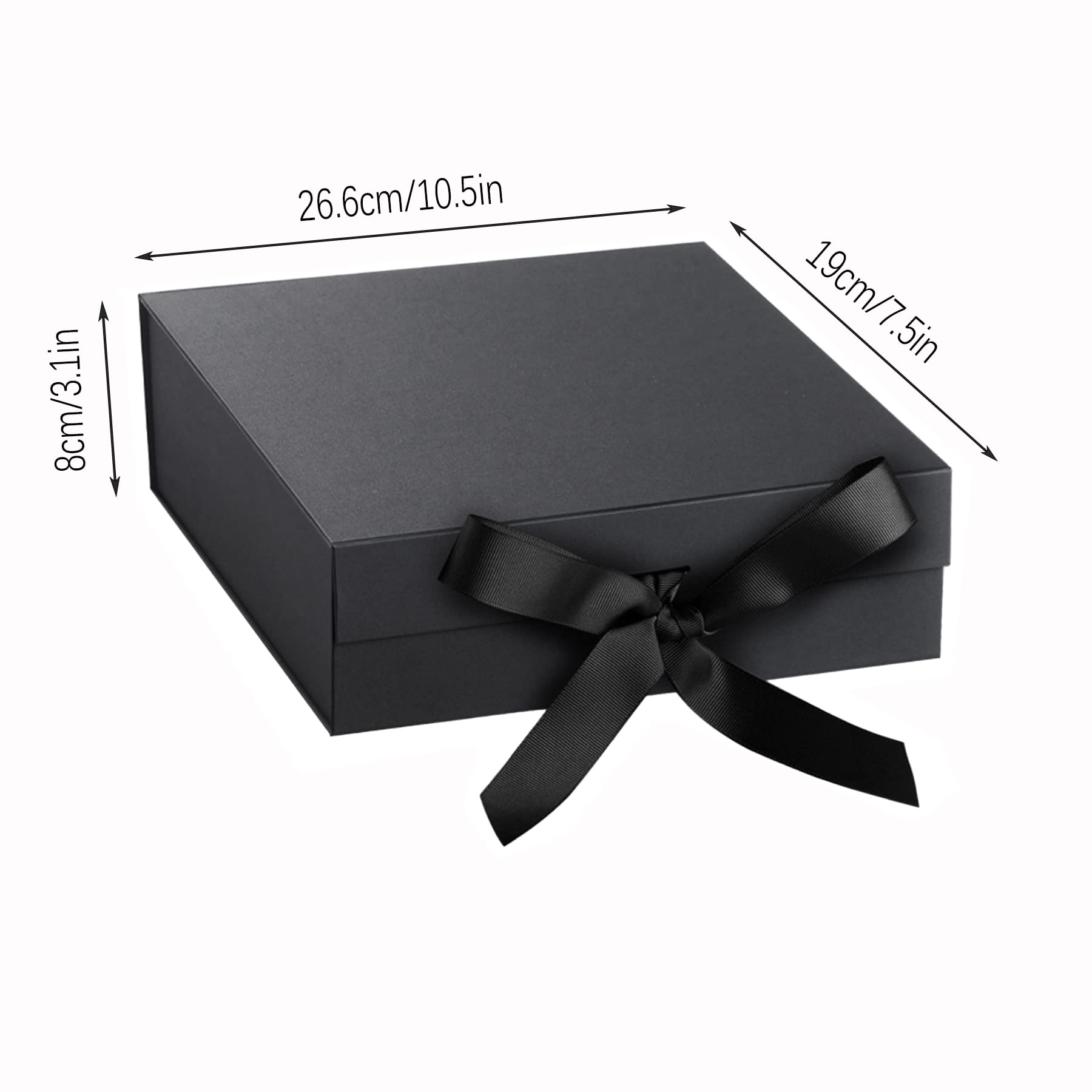 Confezione regalo con fiocco, coperchio e nastro – Scatola magnetica con carta triturata per matrimonio, compleanno, Natale