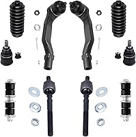 Vista 1 de Detroit Axle - Kit de suspensión delantera de 10 piezas para Honda Civic CRX 1988-1991, 2 rótulas inferiores, 4 barras de acoplamiento interiores