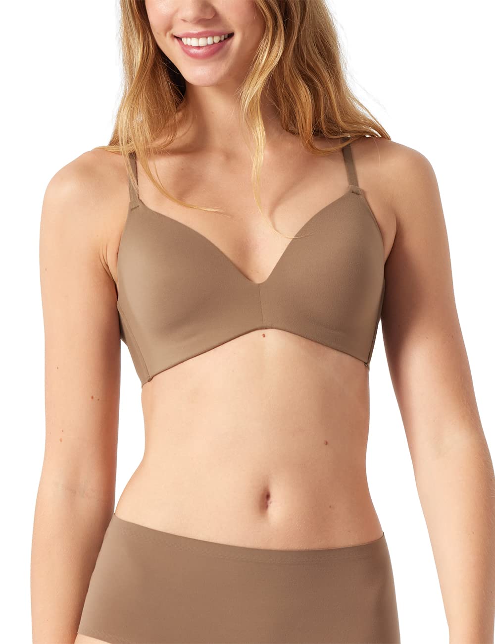 Schiesser Damen BH gepaddet ohne Bügel - Invisible Soft, braun_166568, 85B