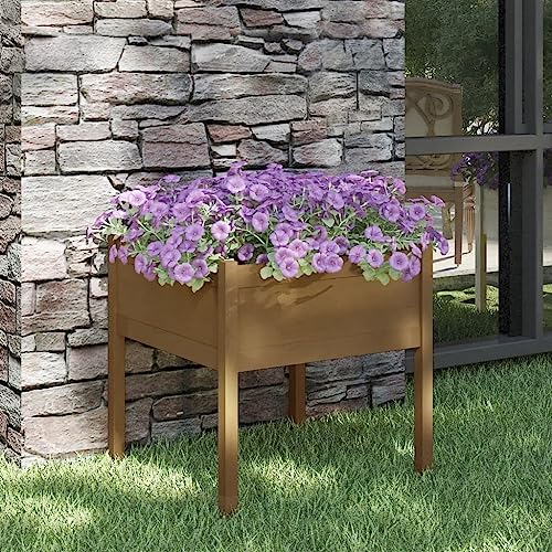 sofutoo Garden Planter Solid Pinewood for Flowers or Plants, Weather-Resistant and Durable, 27.6