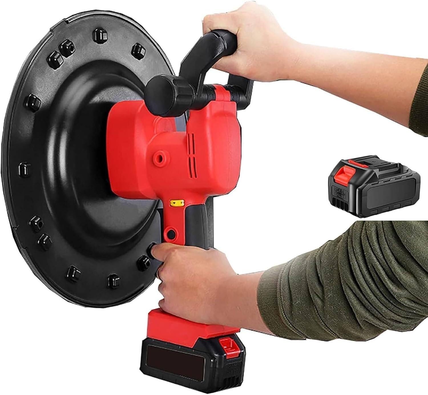 Sdtoop One Color Concrete Trowel, Wall Plastering Machine,40-300Rpm Handheld Sander, Cement Mortar Equipment(1Battery)