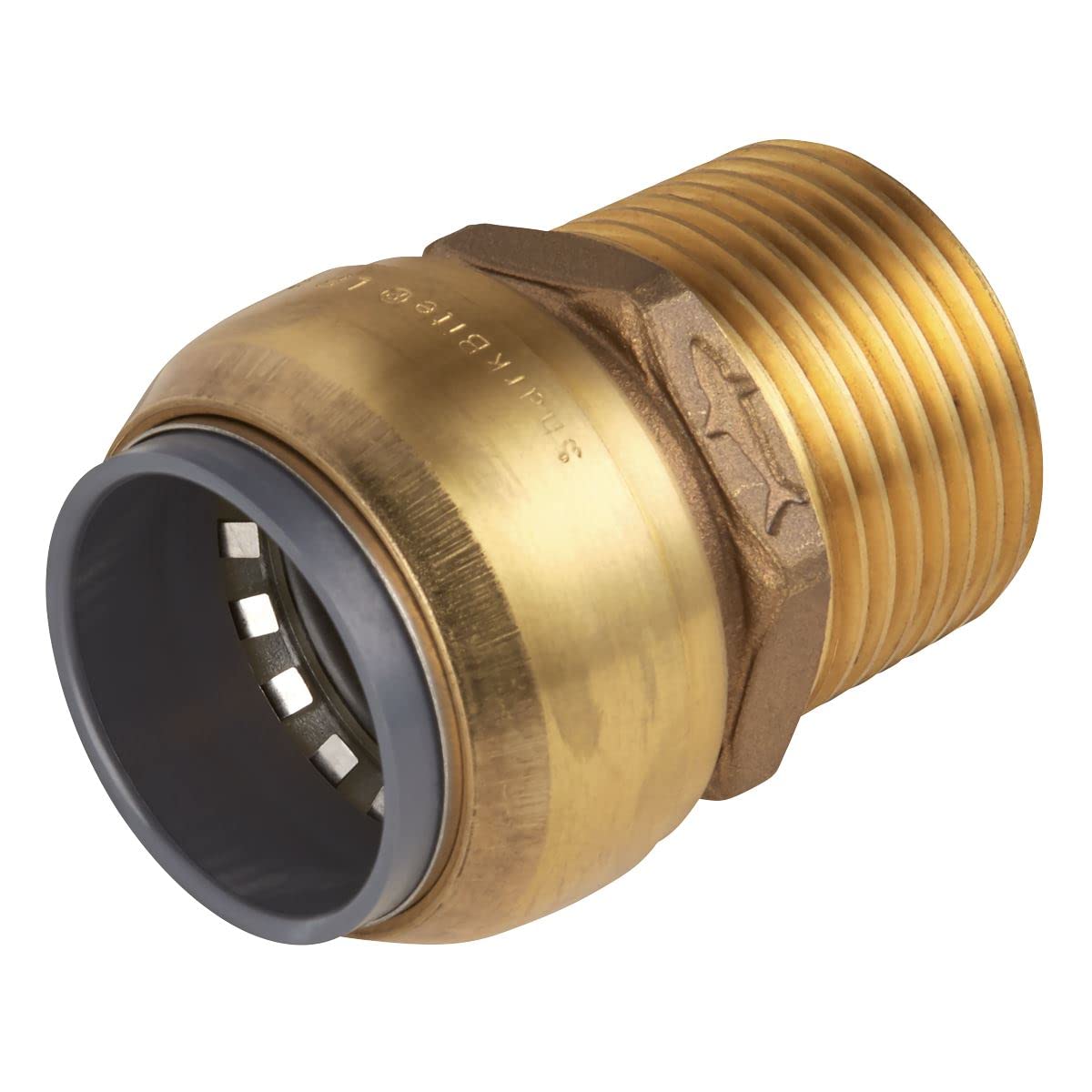 Sealey SharkBite® Straight Adaptor 22mm x 3/4""BSPT Brass - SBA22BSA