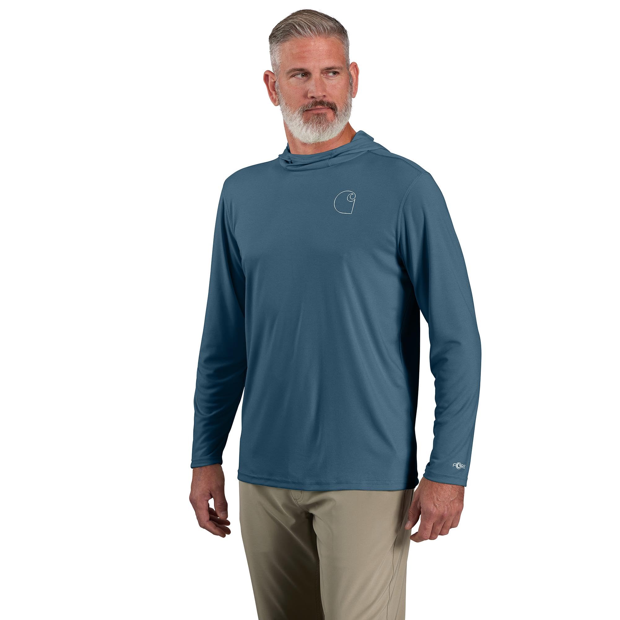 Carhartt Men's 106165 Force Sun Defender™ Lightweight Long-Sleeve Hoo