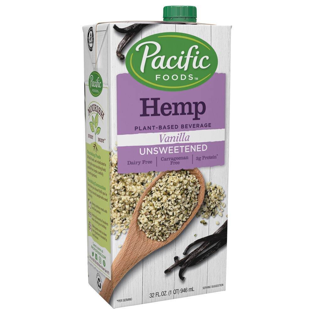 Pacific Foods Hemp Milk, Unsweetened Vanilla, Shelf Stable