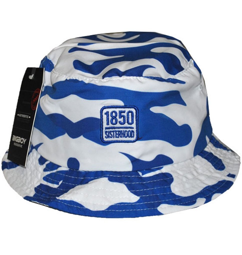 Big Boy Headgear Order of The Eastern Star Womens Bucket Hat Camouflage Blue/White