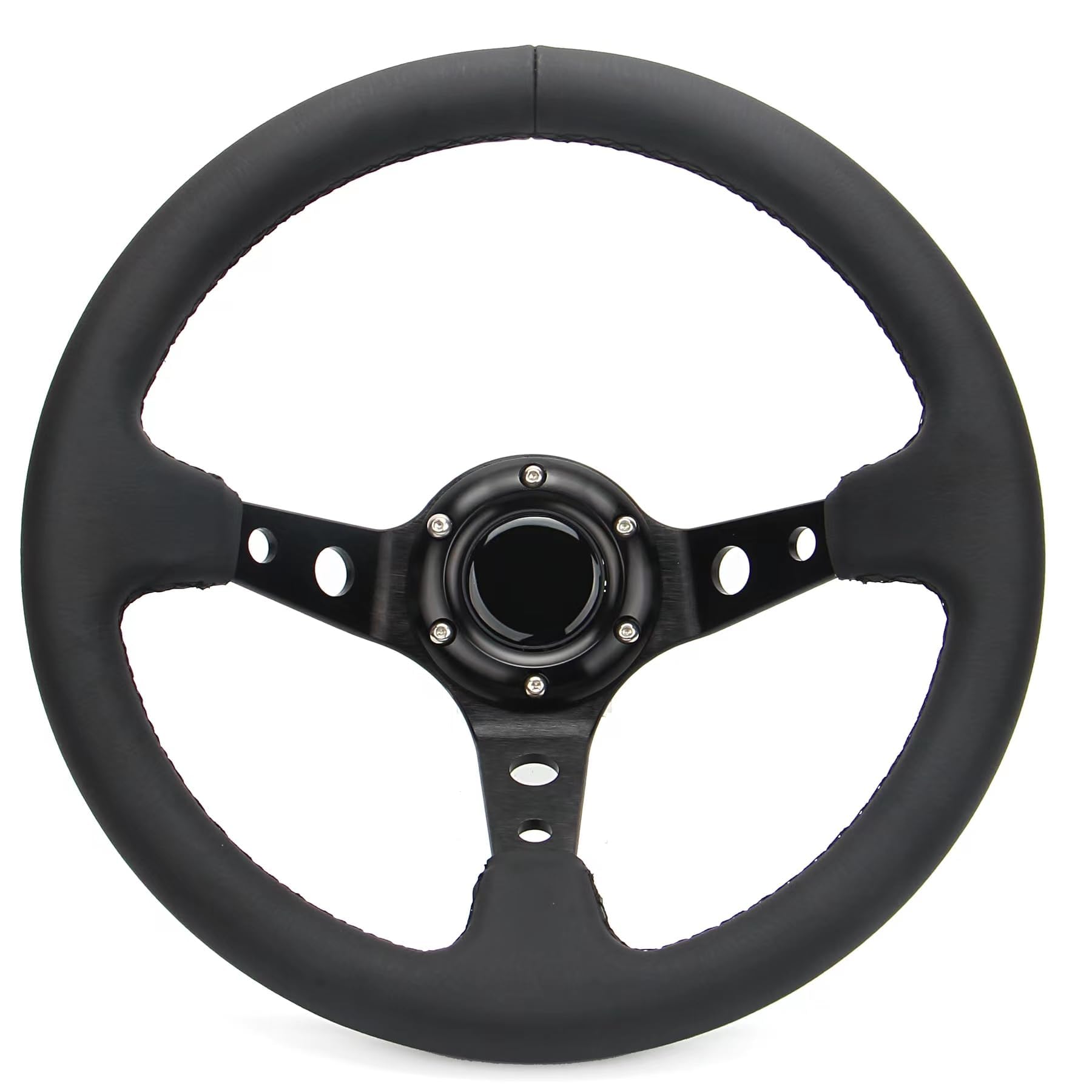 Spaorcco Genuine Leather Deep Dish Steering Wheel