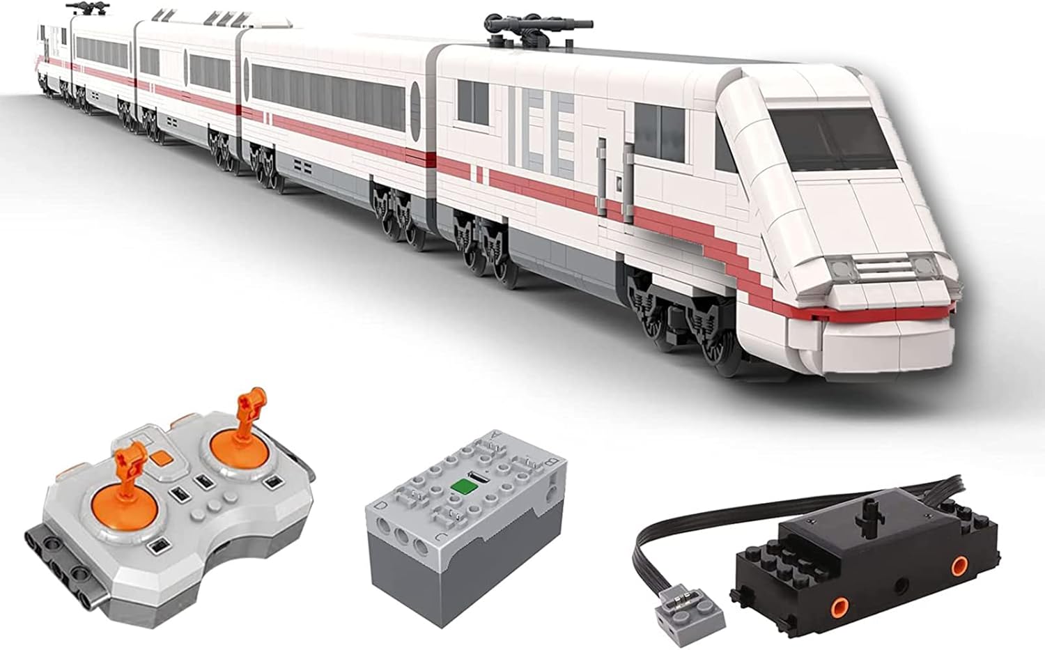 Technology MOC-64784 Juego Construcción Tren Bala Alemán con Motores,2736 Bloques Sujeción 2.4G Modelo Tren A Control Remoto,Juguete Construcción Compatible con LG City