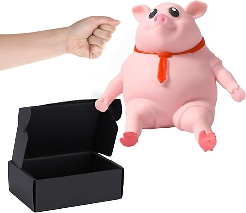 Juguete de cerdito rosado para apretar, juguete para aliviar el estrés para niños y adultos, juguete divertido para el estrés, novedoso,