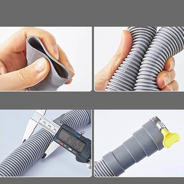Shophubio Adjustable RV Drain Hose for Caravans, Motorhomes & Campervans – Flexible For EVA Waste Pipe, For Length with 30–42mm Adjustable Outlet (For) - 4