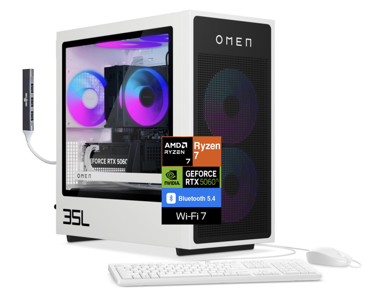 Amazon.com: HP OMEN 35L AI Gaming Desktop PC (AMD Ryzen 7 8700F 
