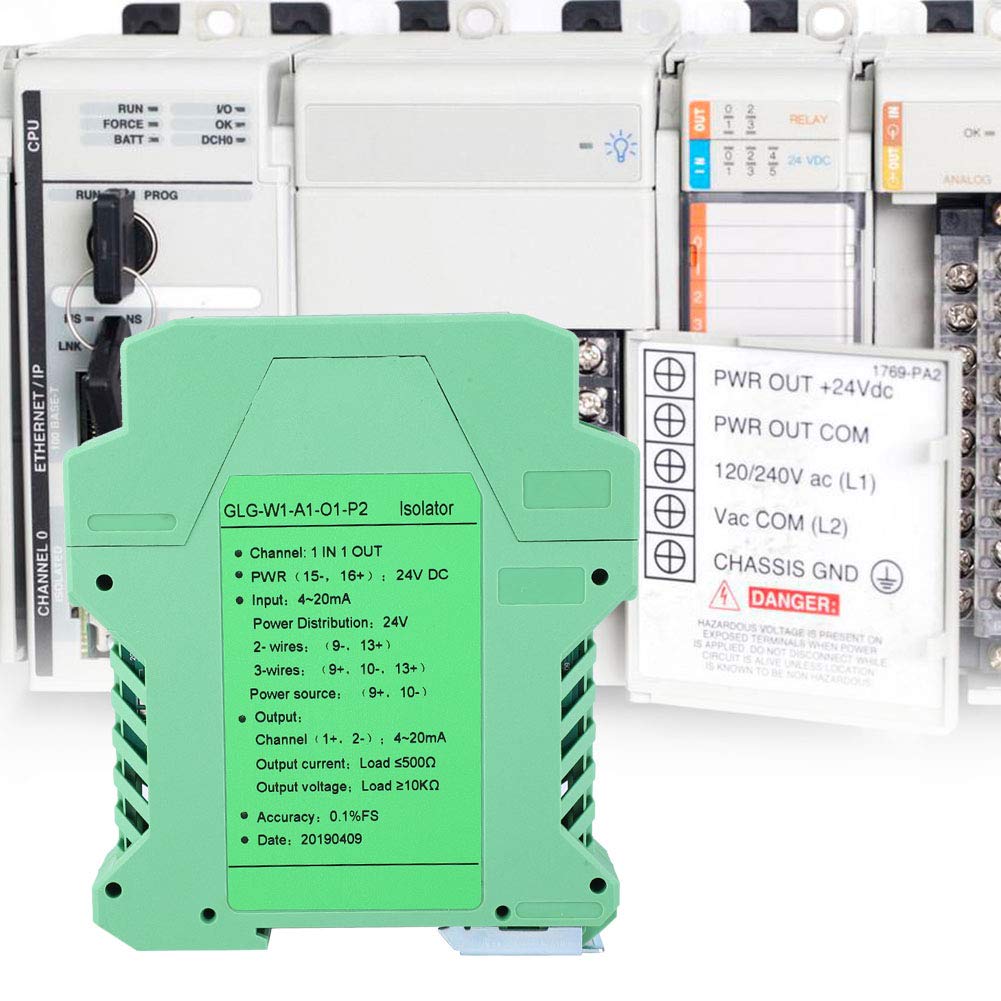 Messumformer 4-20mA 0-10V, DC Signalaufbereiter Messwandler Signalwandler Strom Signalisolator Sender Eins-in Eins-Ausgang Konfiguriert, für Großen (Ein Eingang und ein Ausgang