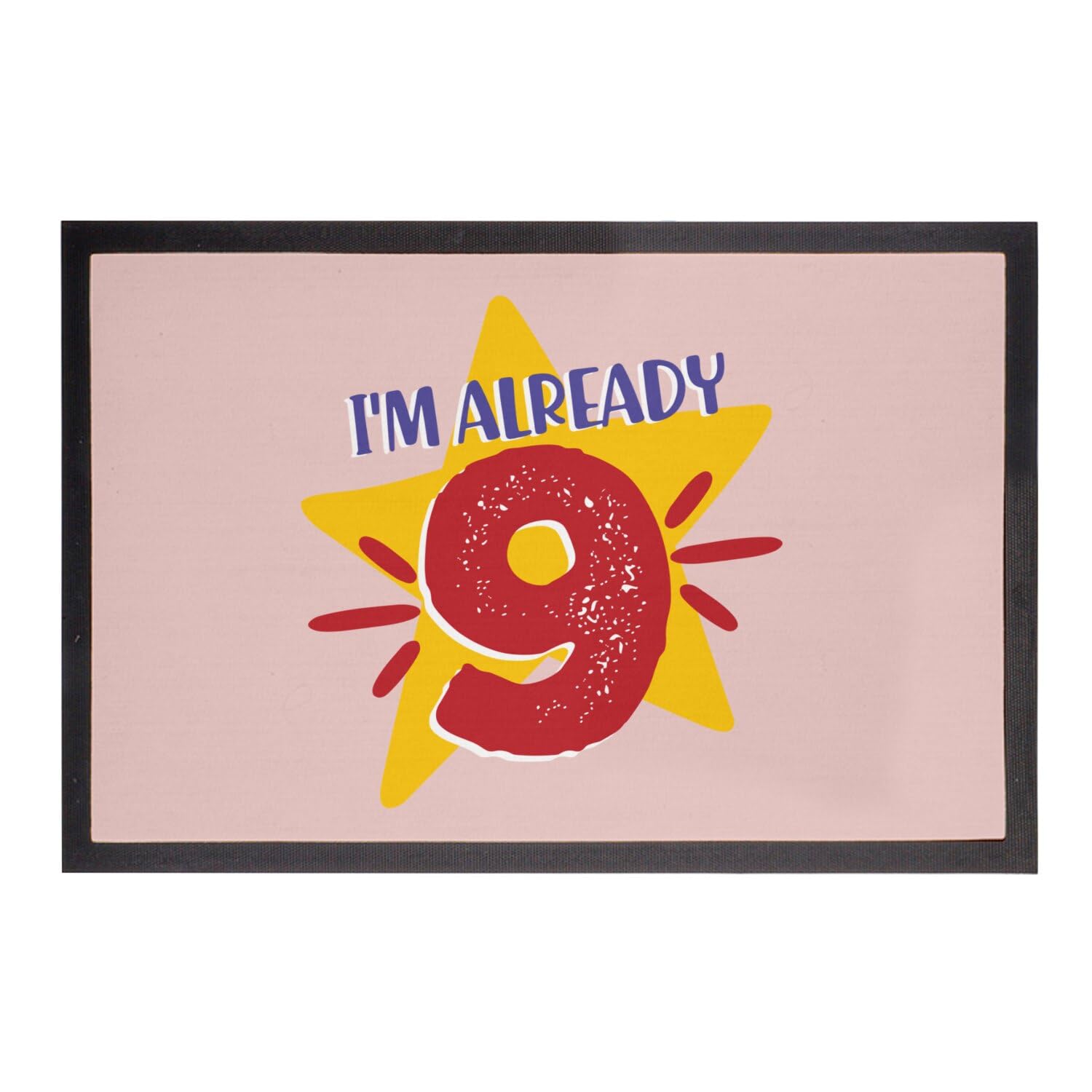 Paillasson rose tapis propreté entrée anniversaire 9 ans