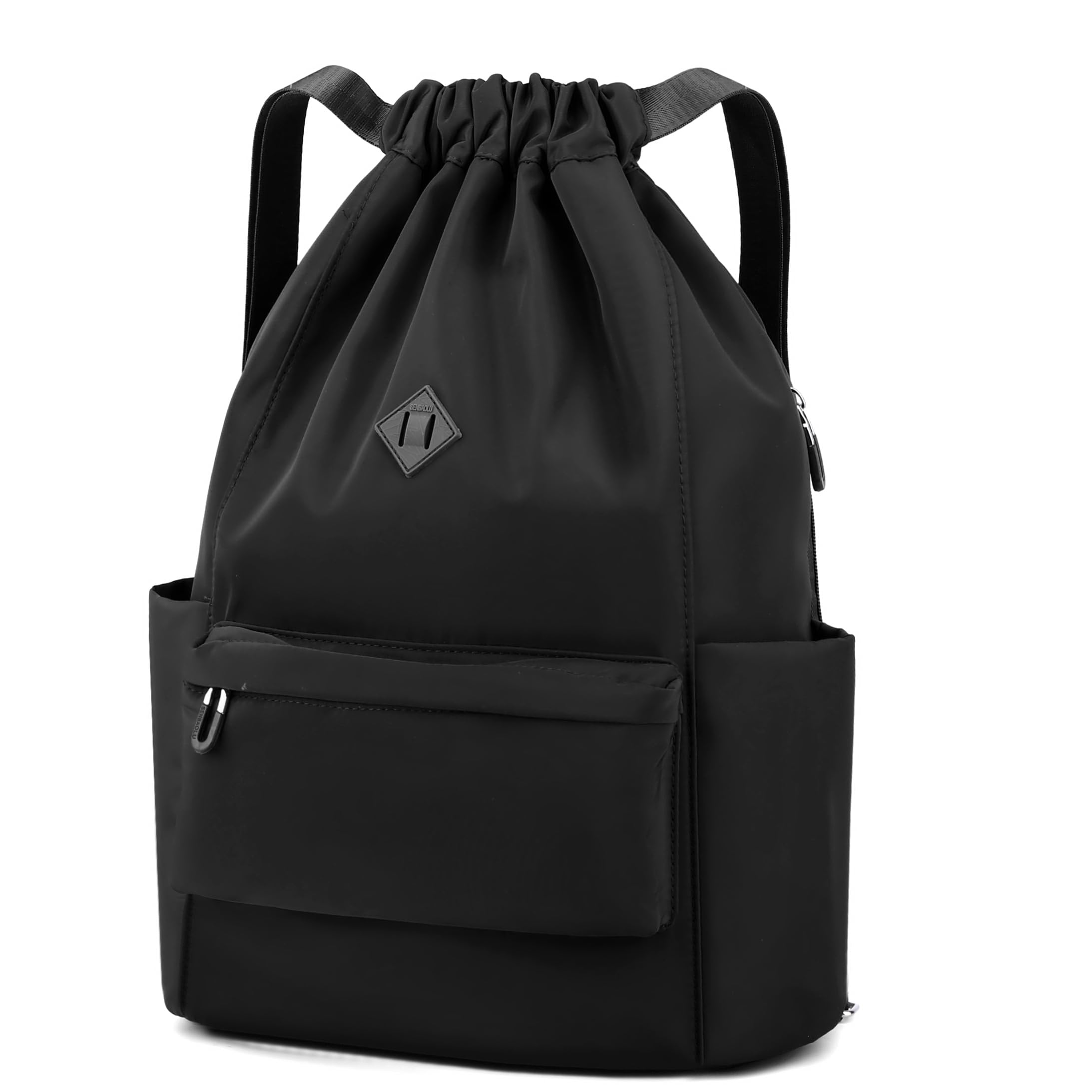 Drawstring Backpack with Wet Pocket Gym Backpack Water-Resistant String Bag Cinch Bag for Women Men