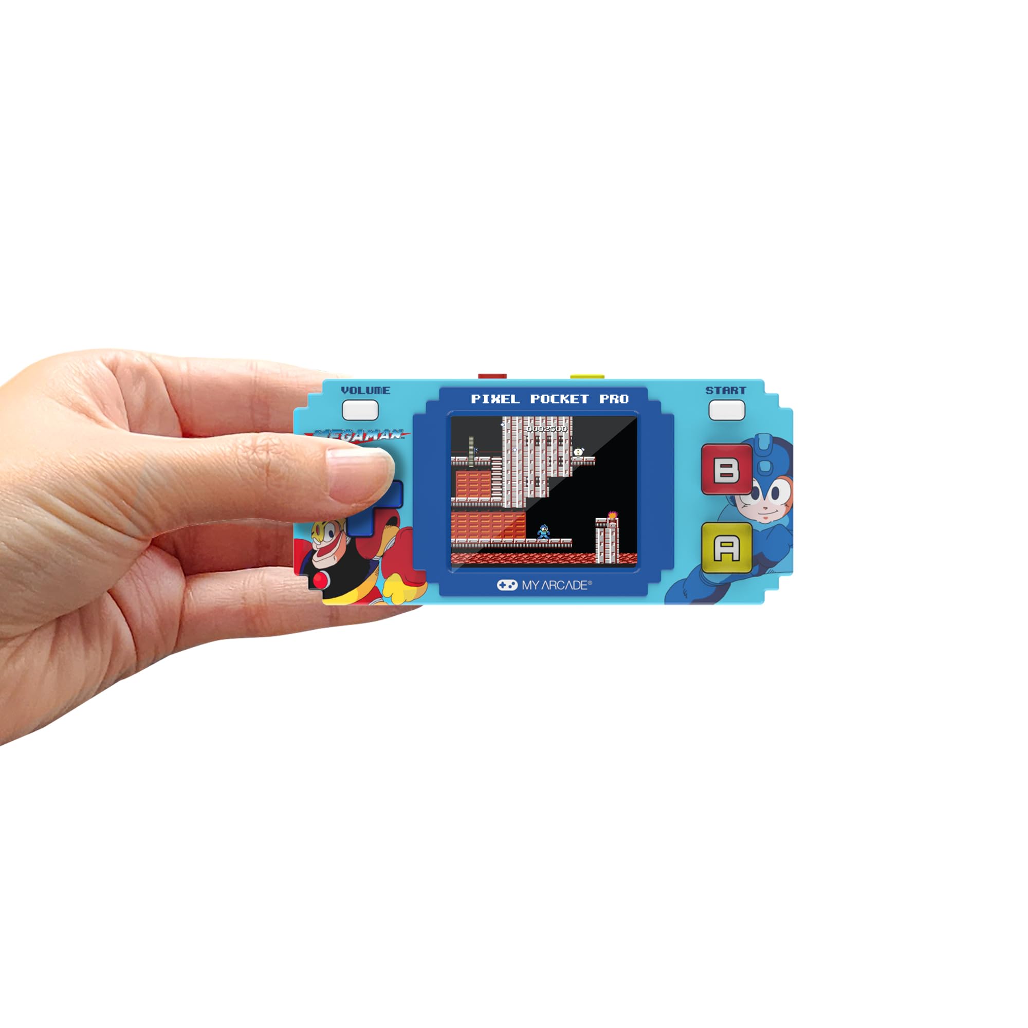 Megaman Pixel Player : Jeu vidéo sous Licence Officielle Megaman, Porte-clés d'arcade Portable, Jeux pour Enfants et Adultes