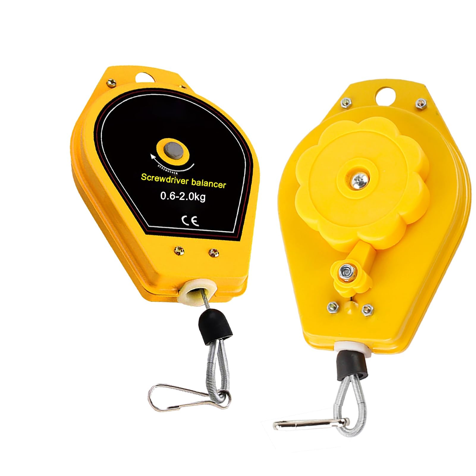 Rohcghc 1.4M Spring Balancer, Screwdriver Hanging Wrench, /3M Steel Wire Rope Measurement Tool Assembly Line, Excellent Shell(,0.6-2Kg)