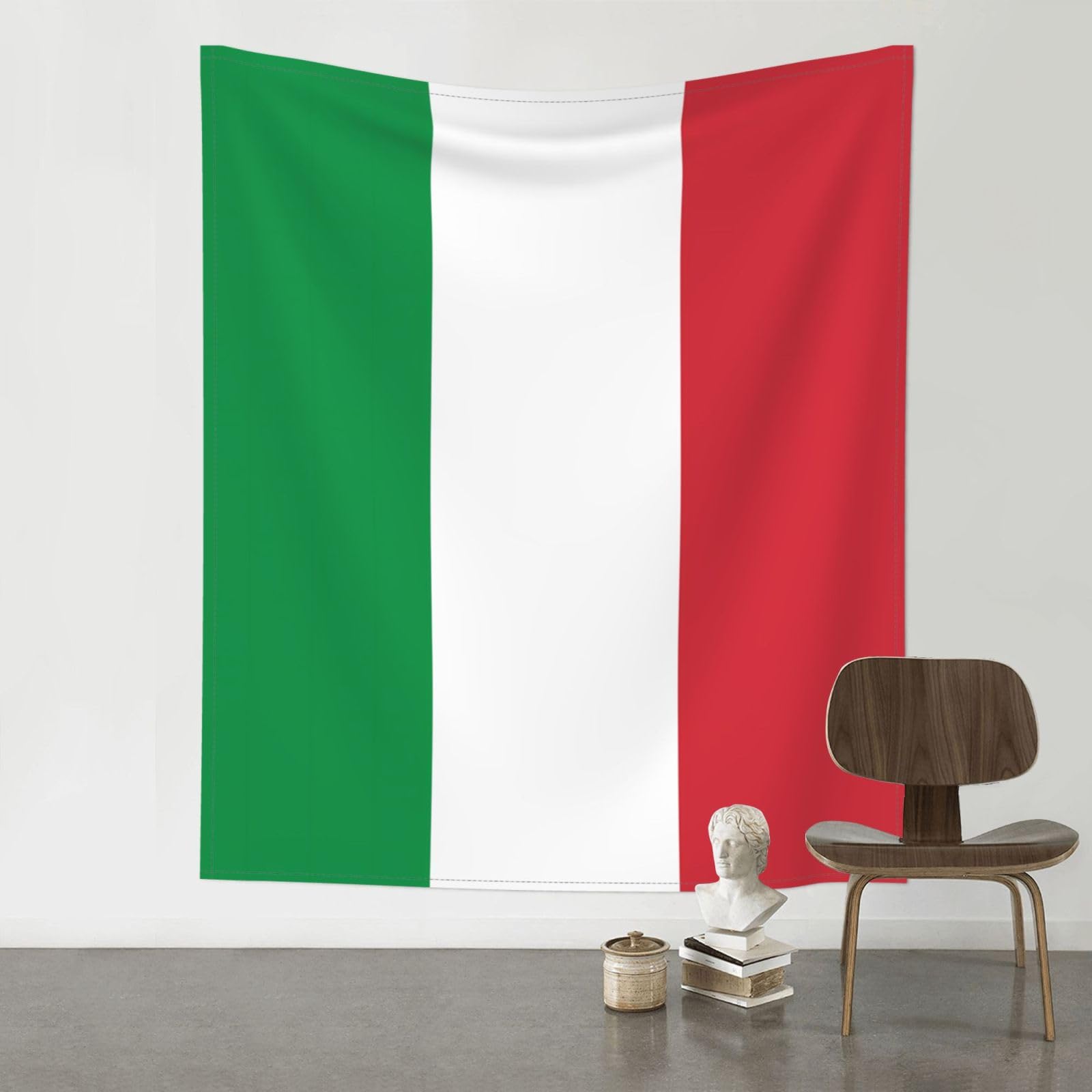 YYHWHJDE Italian flag Prints 60x51in Wall Tapestry – High-Grade Polyester Throw for Dorm, Beach & Home Decor