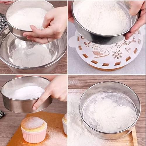 PIQIUQIU 1 pz setaccio per Farina in Acciaio