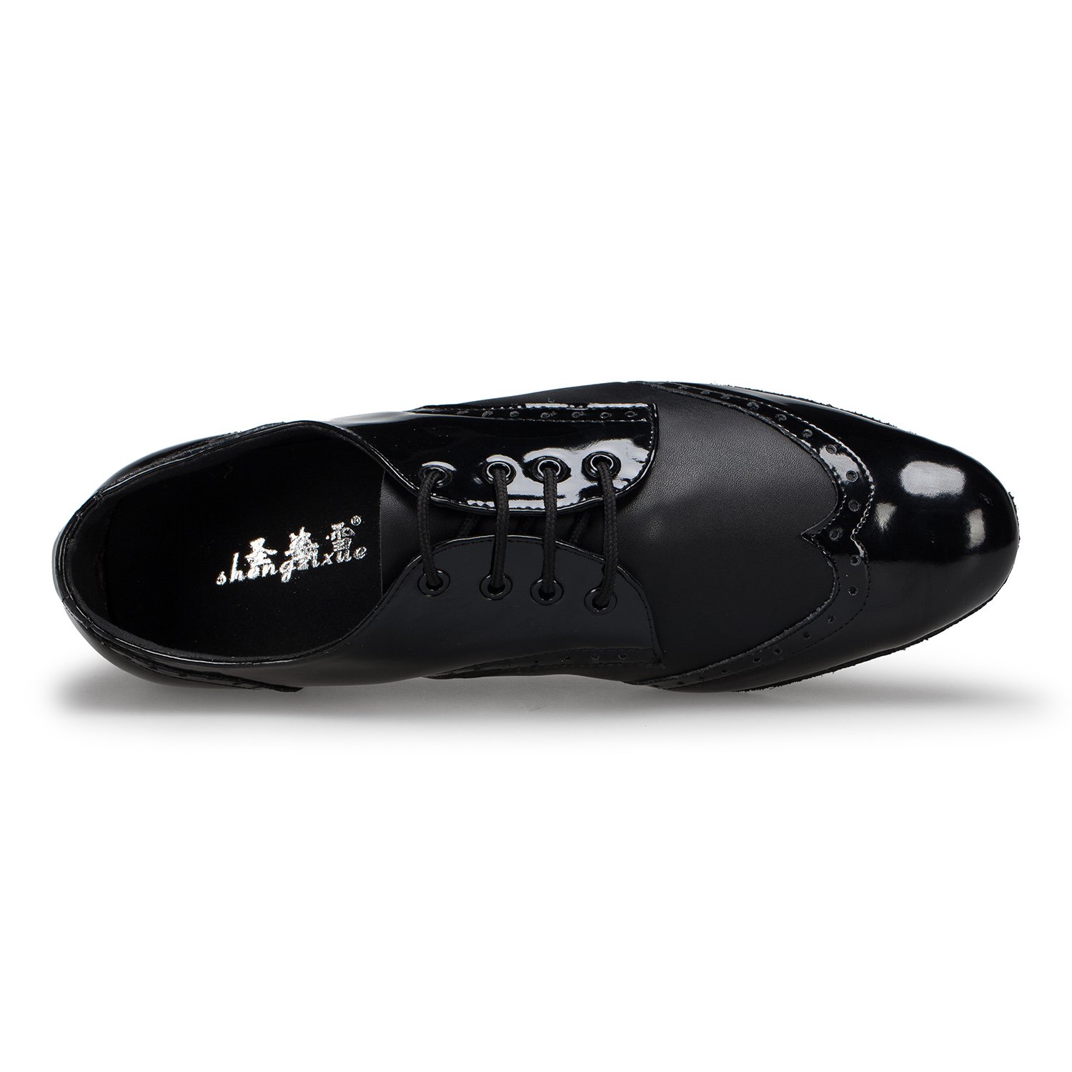 Scarpe da ballo standard da uomo classiche latine con lacci punta chiusa