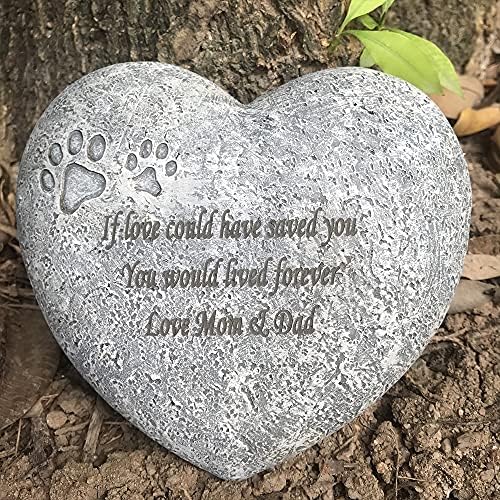 Personalized Dog Cat Grave Marker Garden Memorial Stones, Custom Cat Dog Tombstone, Engraved with Any Message