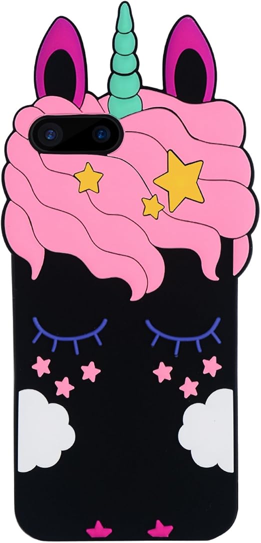 Black unicorn phone case Clearance