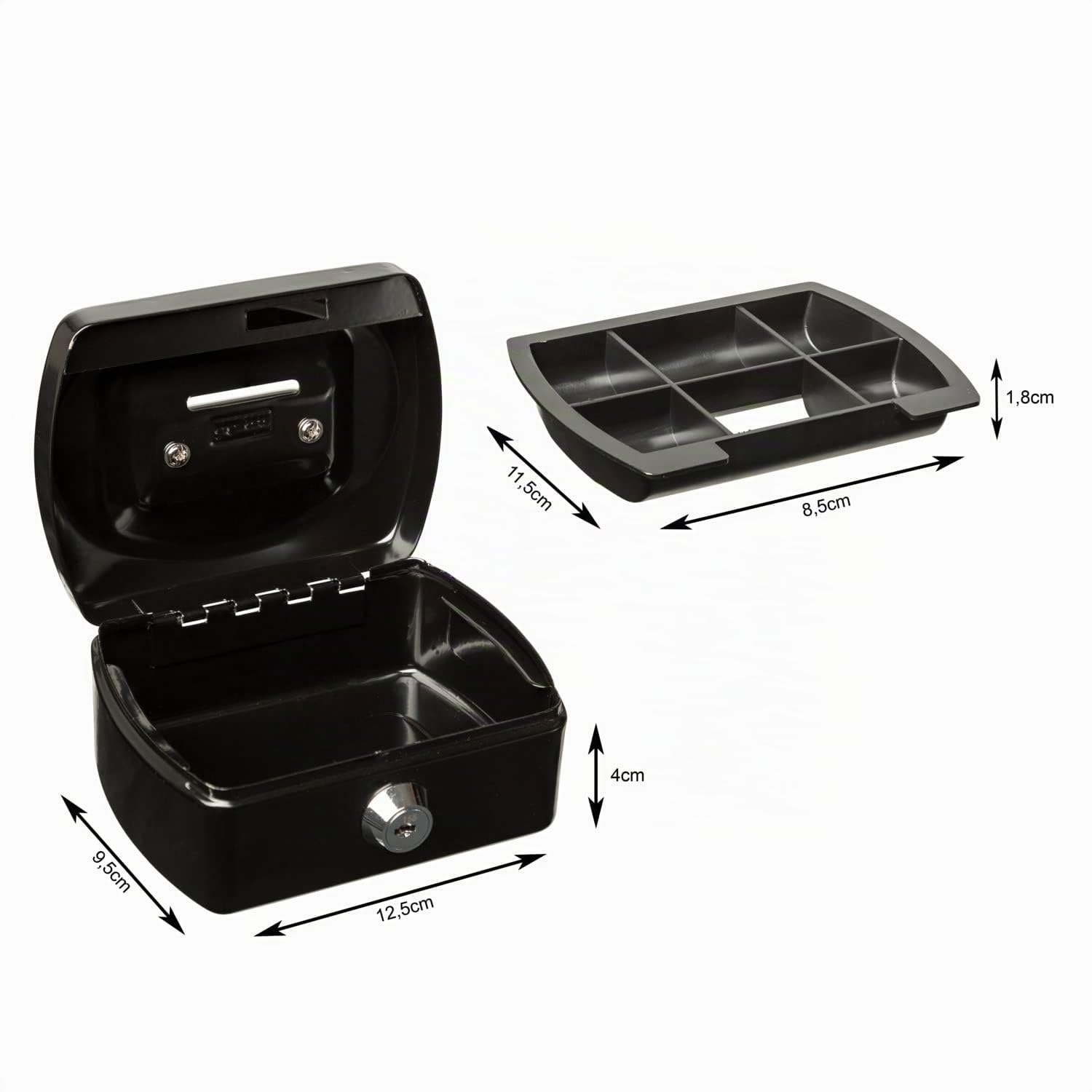 Idena 50031 - Caja Mini, tamaño 125 x 95 x 60 mm, color negro, 1 unidad.