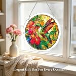 Puzzle en acrylique Suncatcher de 7,4 pouces, 83 pièces, décorations suspendues en verre teinté pour fenêtres, cadeaux d'anniversaire pour maman, non destiné aux utilisateurs de moins de 15 ans