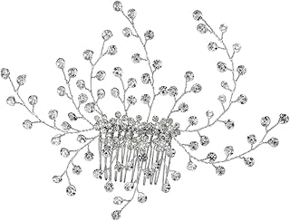 Beavorty Pérola Headpiece Noiva Headpieces Para Casamento Peça De Cabeça Para Noiva De Casamento Cocar De Noiva Inserção De Noiva Pente De Strass Grampo De Cabelo Pente De Cabelo