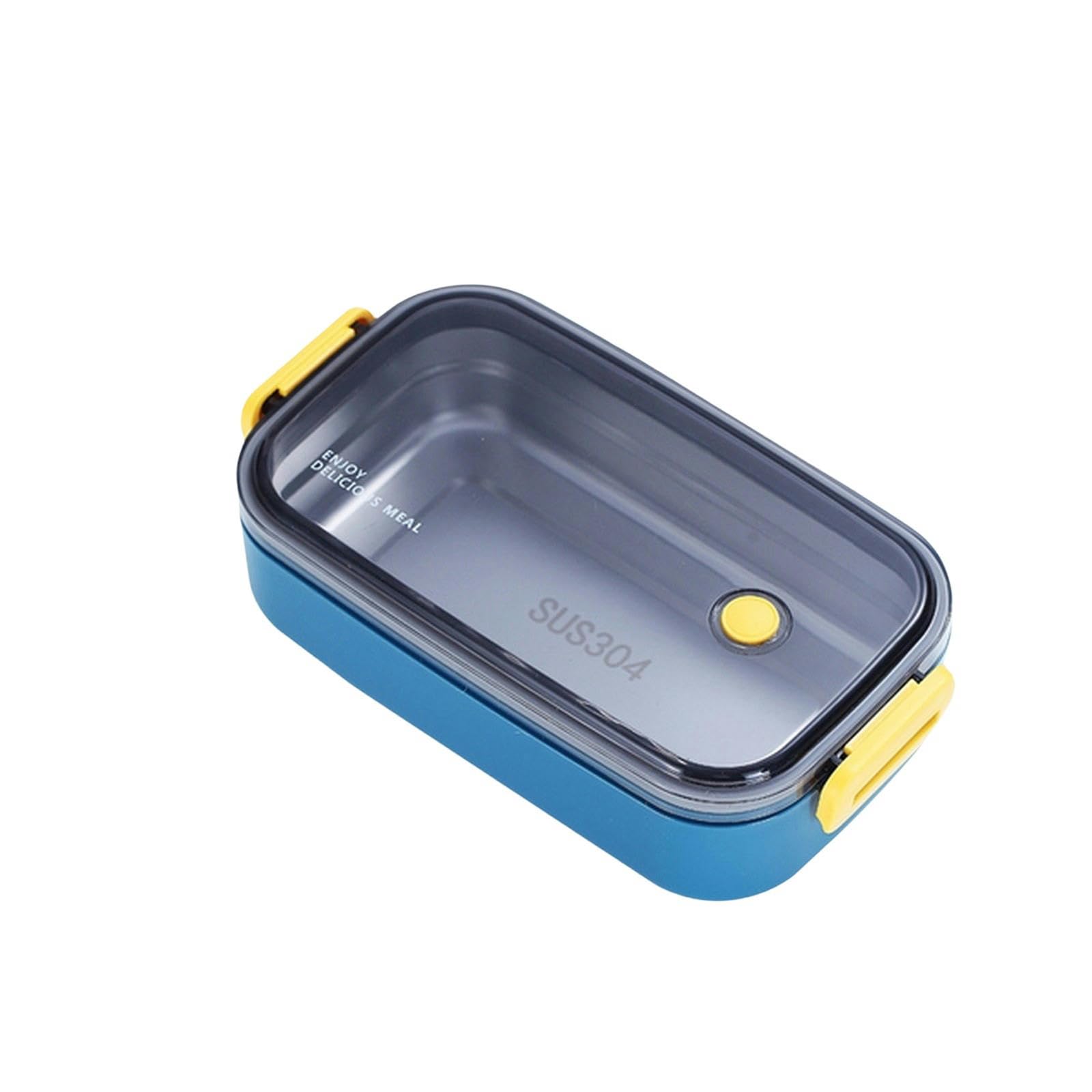 NOGRAX Boite Repas Boîte À Lunch En Acier Inoxydable Pour Adultes Kids School Office 1/2 Couches-Bleu 304-2