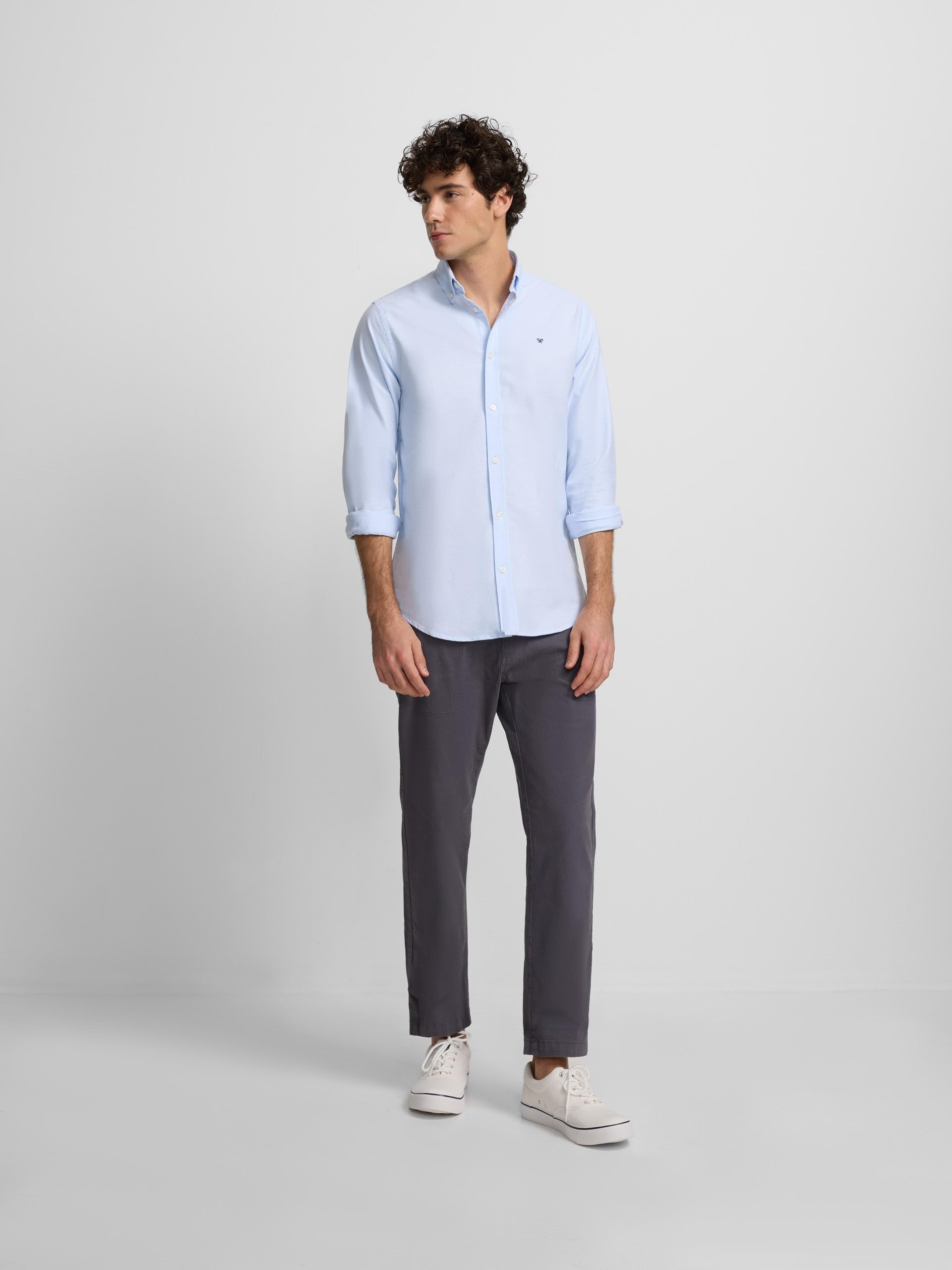 SILBON Camisa Sport Oxford Regular Fit para Hombre