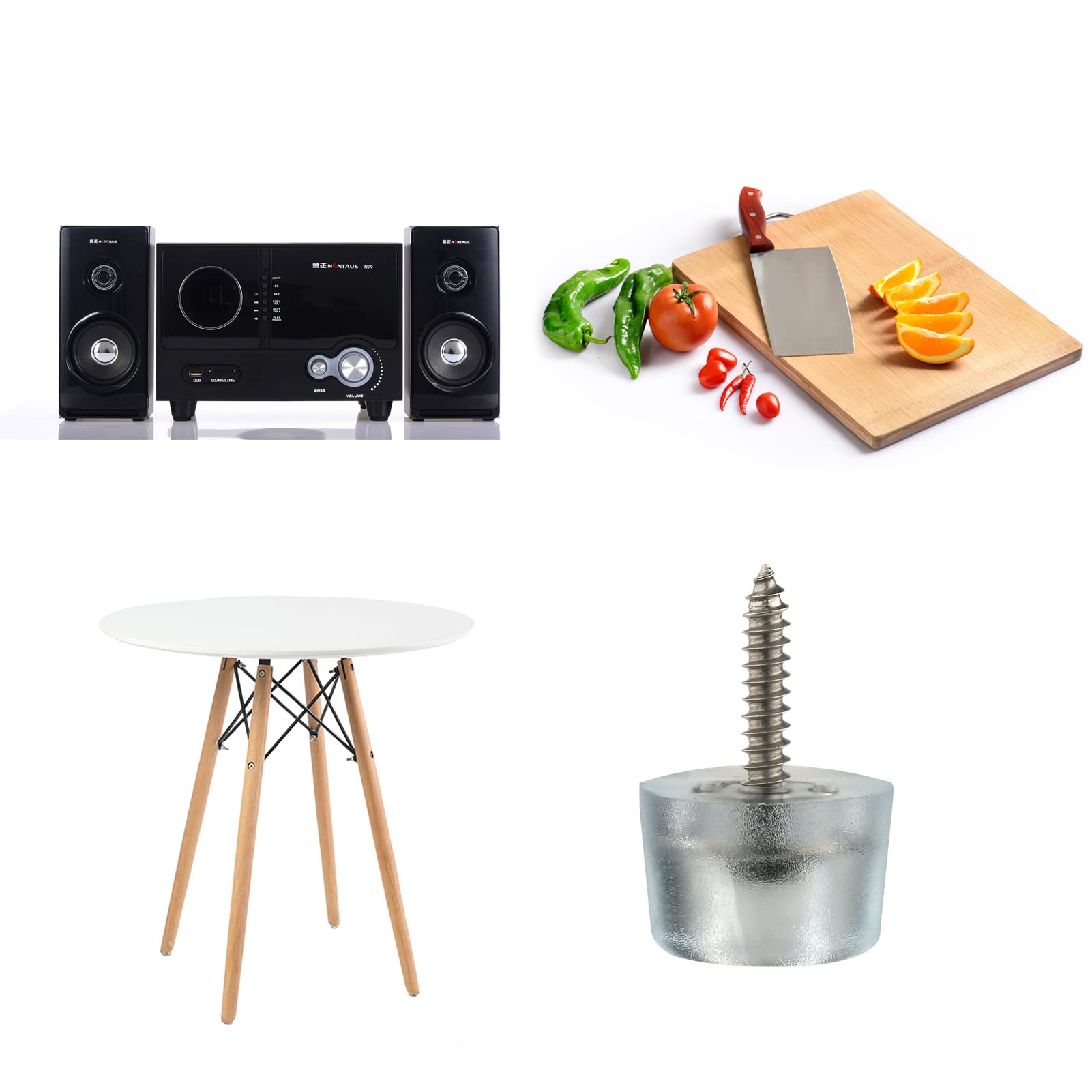 LifCratms Lot De 100 Pieds De Planche à Découper, 0,8 X 1,5 Cm (H X P) Ronds En Caoutchouc Antidérapant Avec Vis En Acier Inoxydable Pour Meubles, Armoires, Chaises, Appareils électroniques