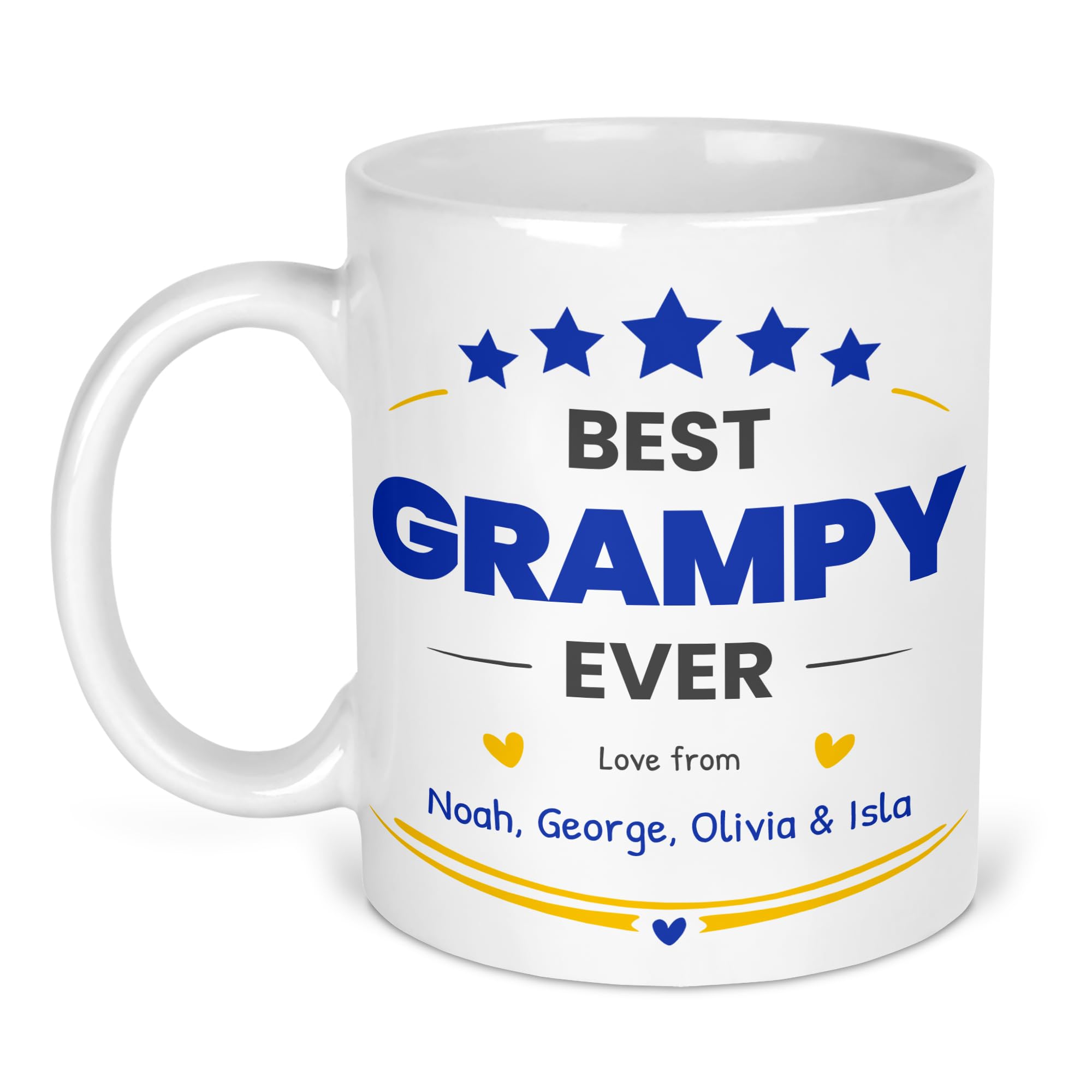 Chicken Craft Personalised Best Grampy Ever Mug - Add Your Names, Gift for Grampy on Fathers Day or Birthday