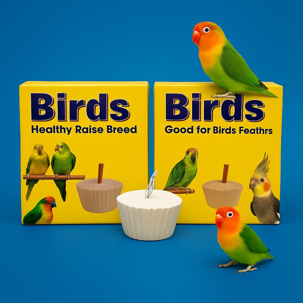 vayinato® birds healthy raise breed daily natural minerals specially soft calcium block, 50g (pack of 2) for all kind of birds - all life stages by petzlifeworld