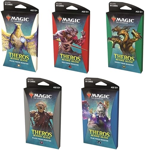 MTG Magic The Gathering Theros Beyond Death Theme Booster - Paquete de 35 tarjetas (1 de cada color)