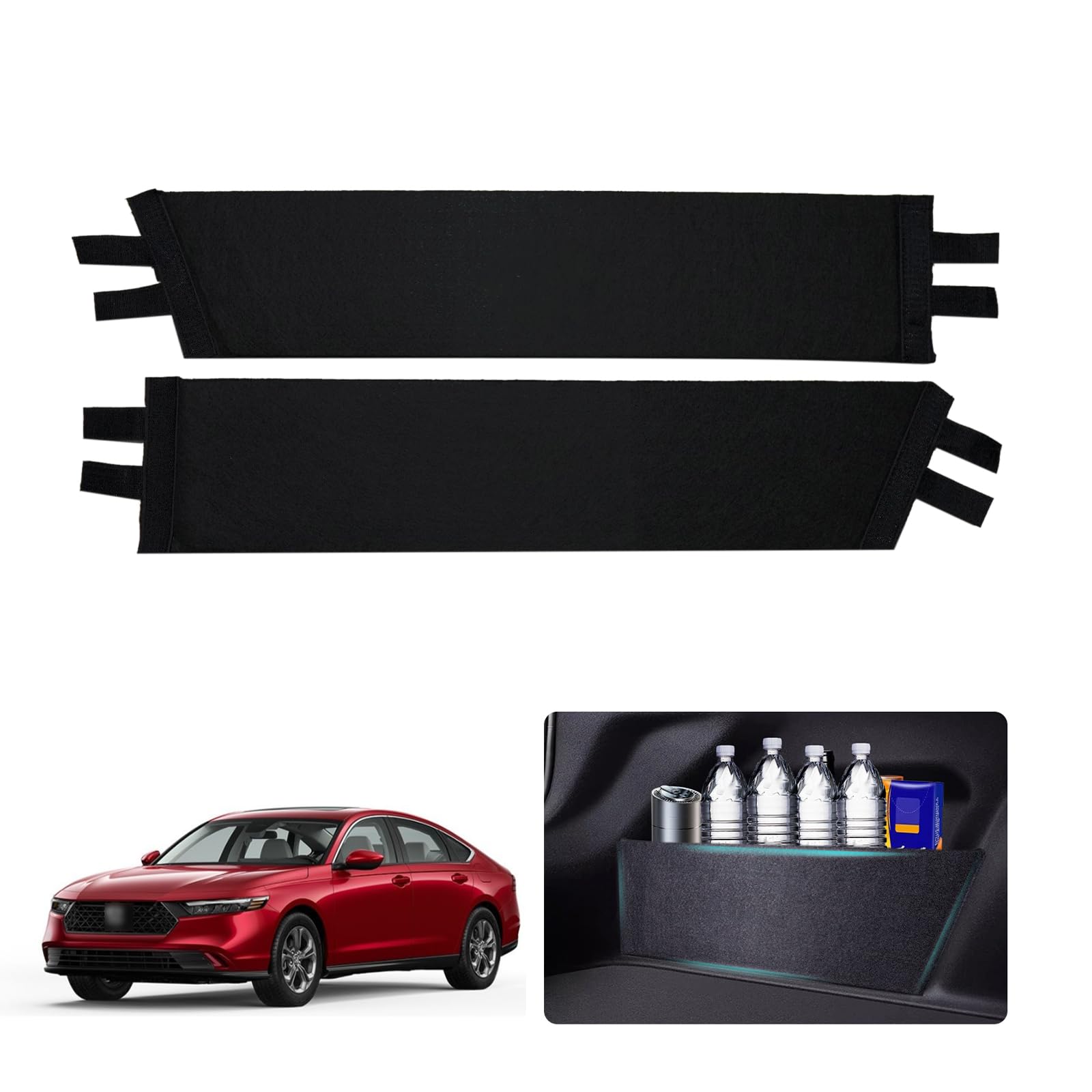 Frencstr Rear Trunk Organizer Side Divider Sticker fit for 2023-2024 11th Gen Honda Accord Trunk Side Storage Baffle Partition Board for Accord Accessories 2PCS
