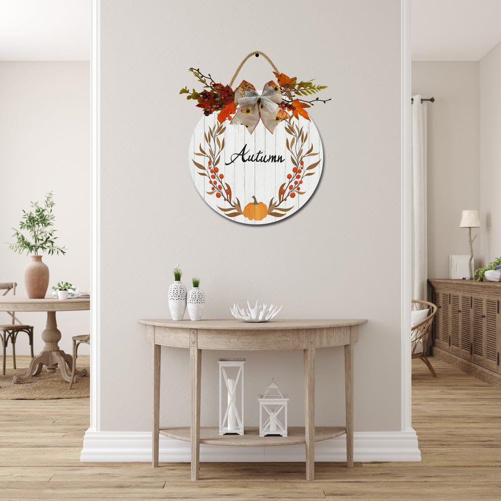XBGJMY Ghirlanda Rotonda In Legno 'Be Bold Be Brave Be You Tiful' - Decorazione Da Parete 30,5 Cm Con Fiocco E Foglie Per Porta D'Ingresso