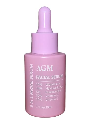 SUERO FACIAL 5 ES 1 - GLUTATIÓN,ÁCIDO HIALURÓNICO, VITAMINA C, VITAMINA E Y NIACINAMIDA - ANTIMANCHAS E HIDRATANTE, ANTIEDAD, ILUMINADOR, ANTIACNÉ,