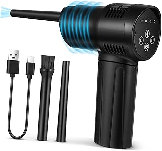 Obuyke Soprador De Ar Ar Comprimido Para Computador Ar Comprimido Sem Fio Espanador De Ar Comprimido Sem Fio Espanador Recarregável Secador De Cabelo Sem Fio Removedor De Poeira