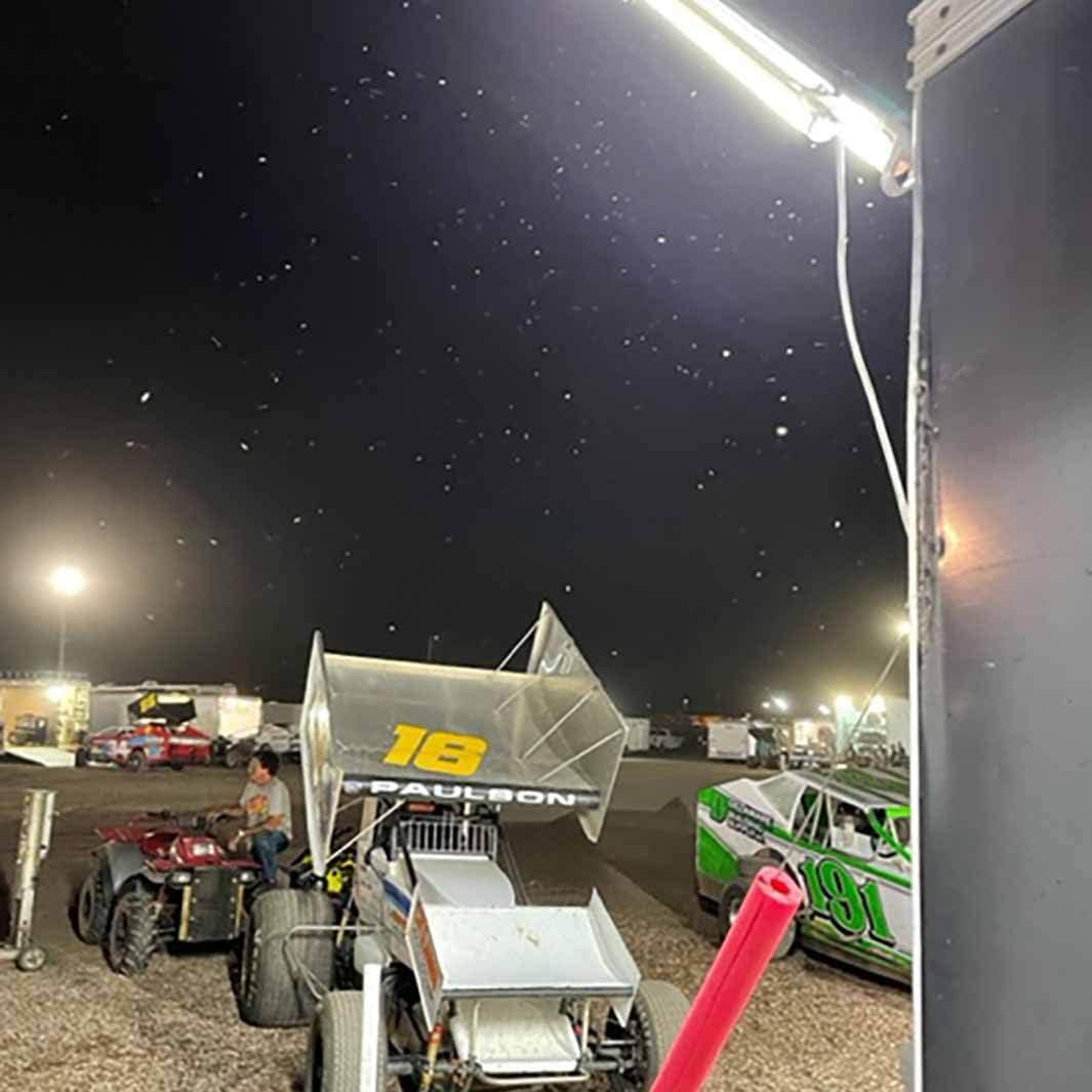 Racing Trailer Pit Light – Single 10 Foot Pole 10,000 Lumens