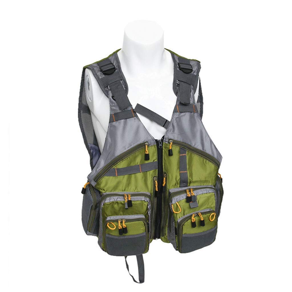 Gilet De Pêche à La Mouche Fishpond Vert Maille - Bretelles Réglables, Multiples Poches