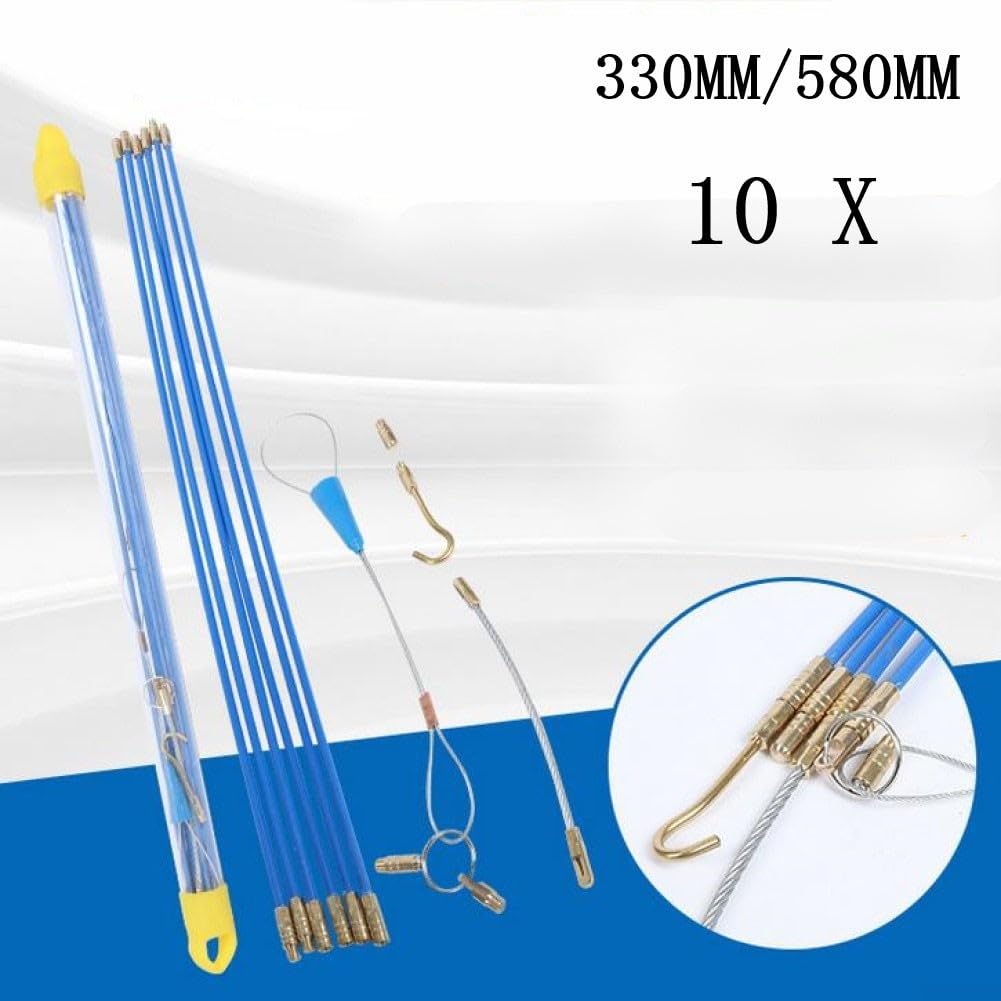 SPORTARC Lot de 10 biellettes d'accès pour câbles d'électricien - Kit d'entrée de câble en fibre de verre - Kit de traction électrique connectable (58 cm)