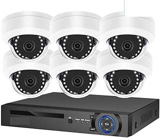 Surveillance Equipment, 8MP 4K Face Detection Security Camera System POE NVR Kit CCTV Video Record Outdoor Dome Home AI Human Surveillance Camera,Video Surveillance Equipment (Size : None, Color :