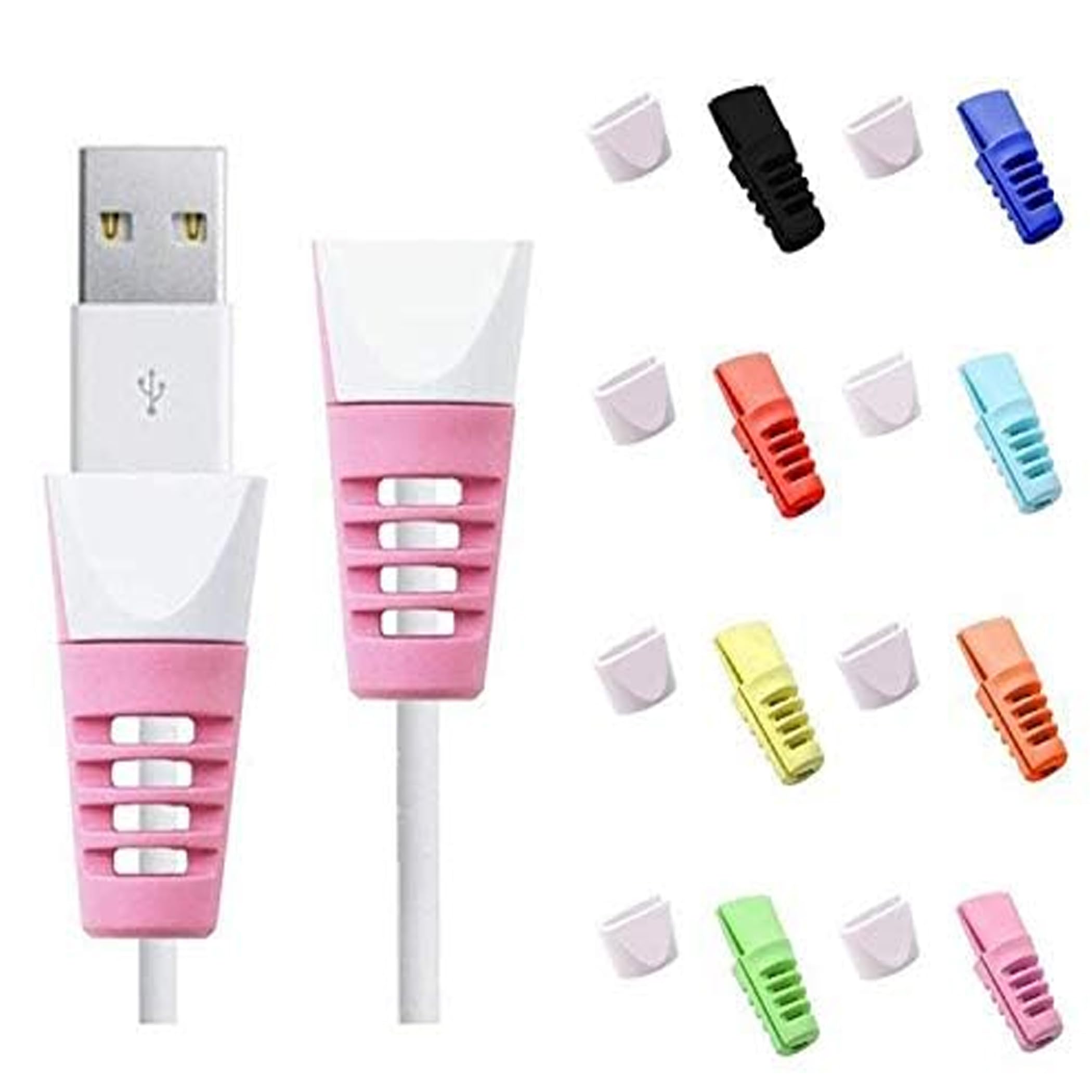 Brain Freezer Cable Cord Protector for iPhone, Sam-Sung, Oneplus, Android USB, Micro USB, Type-C Cables | Saver for Any Data Cable Wire (Multicolour) (Pack of 8) (B0CMXNWTFB) Amazon Price History, Amazon Price Tracker