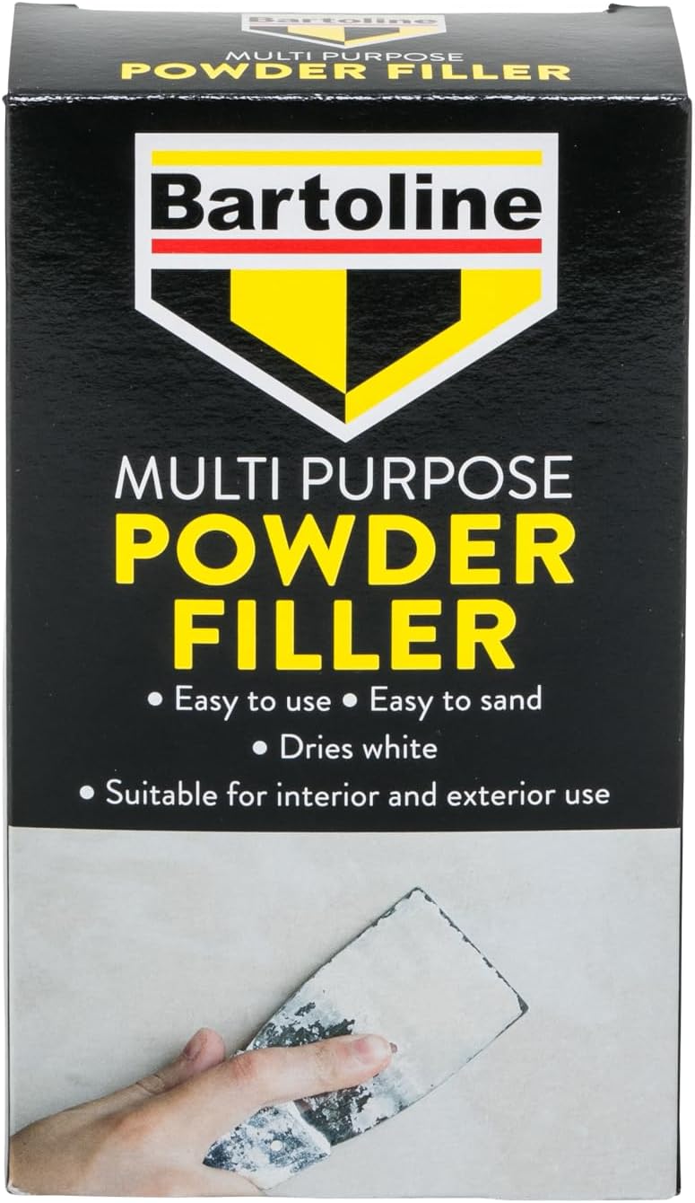 Bartoline Multi Purpose Powder Filler 450g - Strong & Smooth Finish for Plaster, Wood, Brick & Stone – Easy to Mix & Sand
