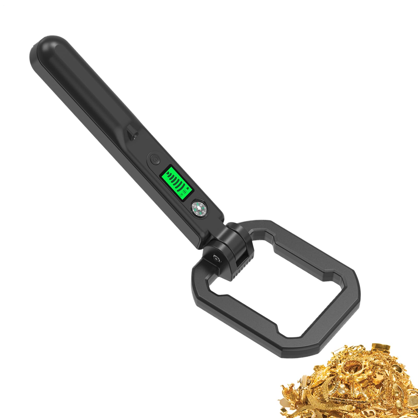 Metal Detector Impermeabile - Scanner per Oro Pieghevole | Rilevatore D'Oro Con Integrata Per Gioielli Con Allarme Sonoro E Vibrazione,Per Prospezione Tesori ed Esplorazione Mineraria
