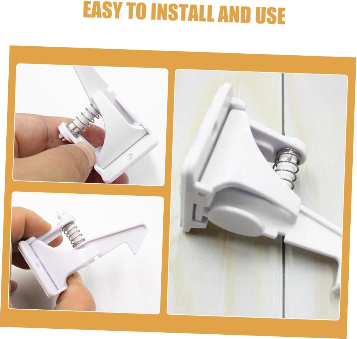 Kisangel 16pcs Childproof Door Locks Cabinet Locks Material Easy to Install for Home Safety