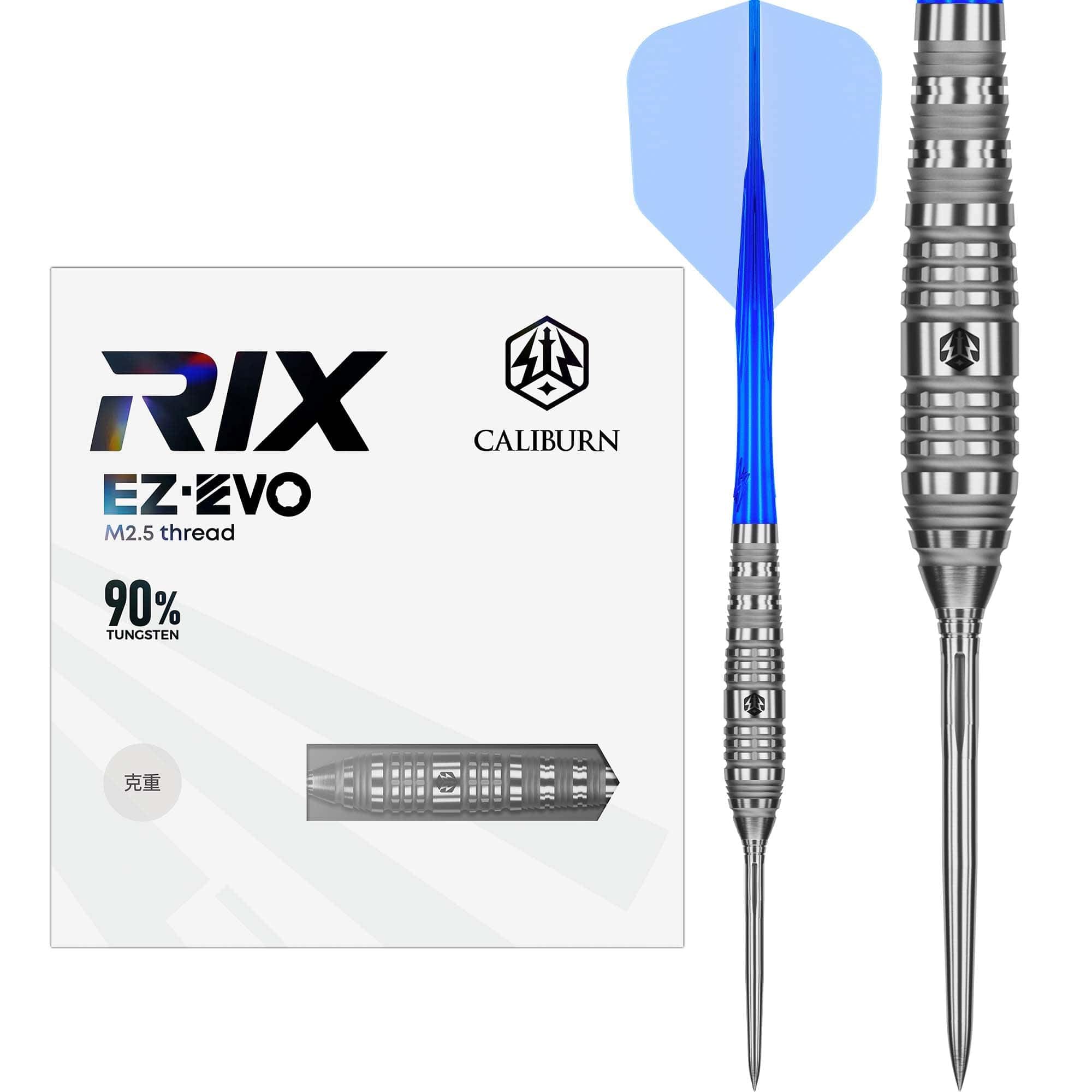 Caliburn | Rix Steel Tip Darts | 90% Tungsten R3 Grip | Professional Precision Dart Set | Multiple Weights Available. (25, Grams)