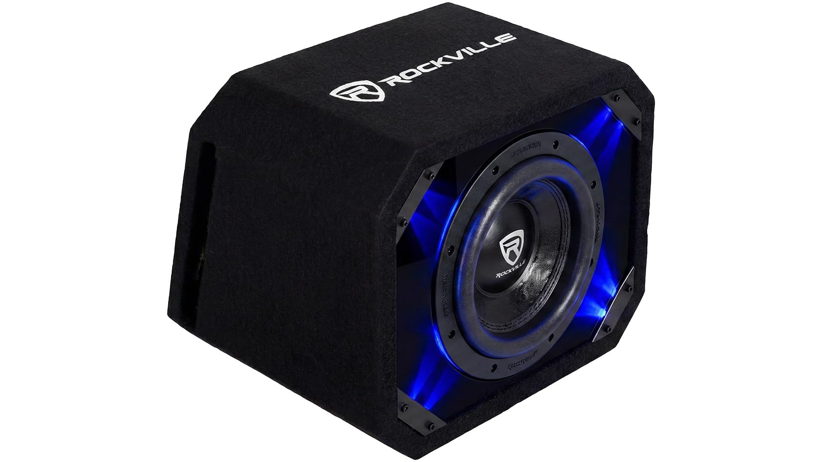 Rockville SV8K6D2 8" K6 Car Audio Subwoofer Plexi Enclosure Box, 2-Ohm